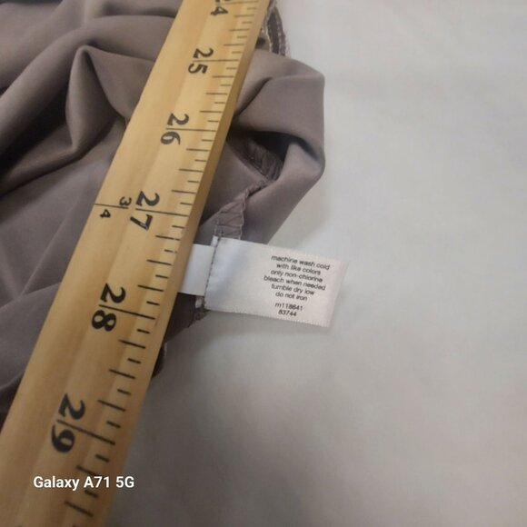 Lane Bryant Grey Crushed Velvet Sweat heart Neck Blouse 3/4 Sleeve Elastic Cuff - Picture 7 of 7